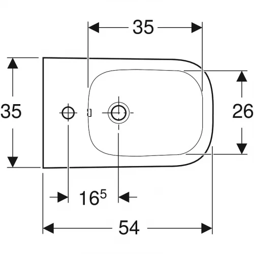 Биде Geberit Smyle Square 500.209.01.1 без крышки