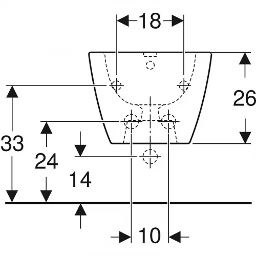 Биде Geberit Smyle Square 500.209.01.1 без крышки