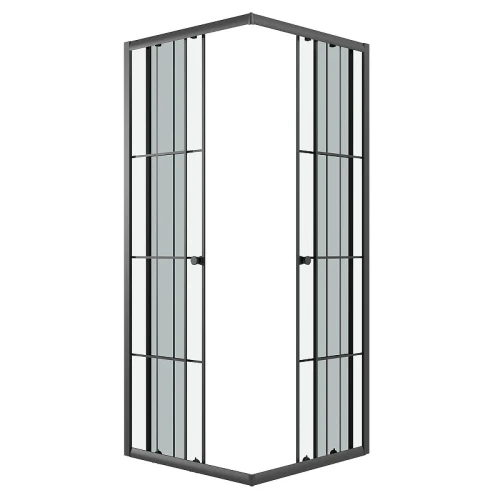 Душевой уголок Niagara Eco 90х90 NG-1009-14QKL профиль цвет Черный матовый стекло прозрачное