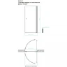 Душевая дверь Maybah Glass MGD-798-3 600x1980 на монопетле Золото стекло бронзовое