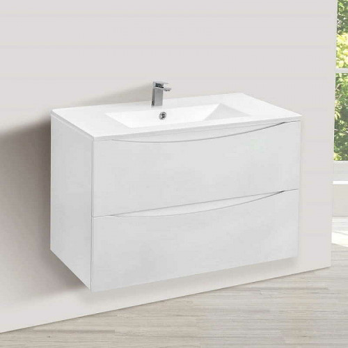 Тумба под раковину Vincea Mia 75 VMC-2MA750GW подвесная G.White МДФ / ЛДСП