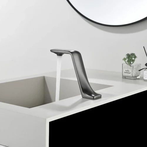 Смеситель для раковины Black&White Gravity GS-7102-GM 7102GM цвет Оружейная сталь