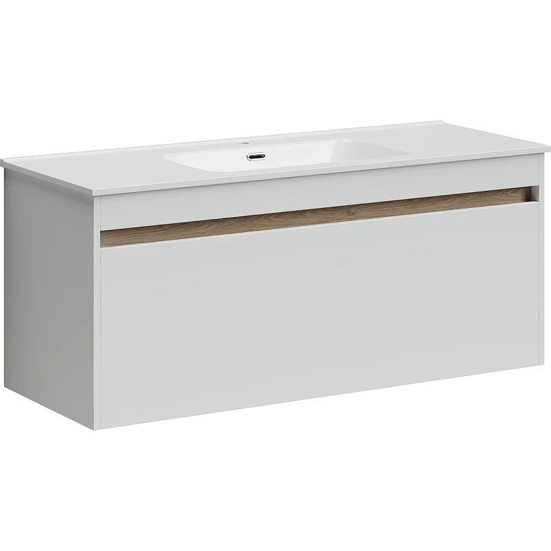 Тумба под раковину Sancos Smart 120 SM120-1W подвесная Белый глянец МДФ / ЛДСП