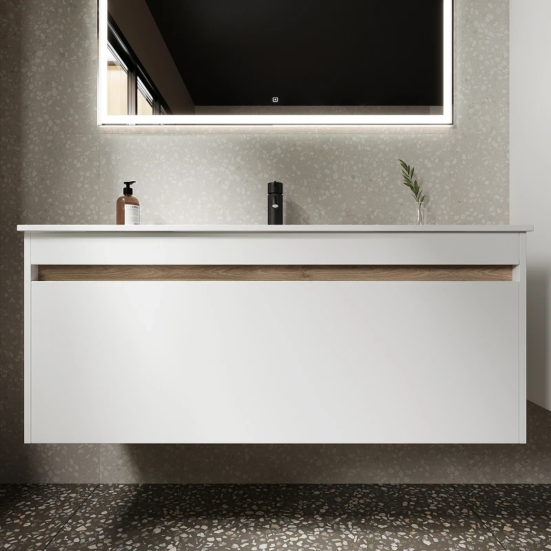 Тумба под раковину Sancos Smart 120 SM120-1W подвесная Белый глянец МДФ / ЛДСП