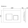 Клавиша смыва Ceramicanova Balance Square CN12-002BG Брашированное золото