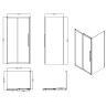 Душевой уголок Esbano Flex 110x90 ESOGF119PSC профиль Хром стекло прозрачное