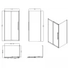 Душевой уголок Esbano Flex 110x90 ESOGF119PSC профиль Хром стекло прозрачное