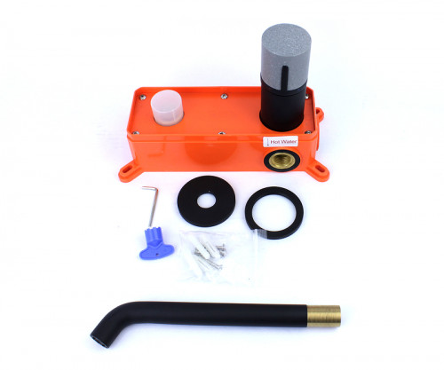 Смеситель для раковины Bronze de Luxe Focus 24686BG Черный матовый латунь встраиваемый