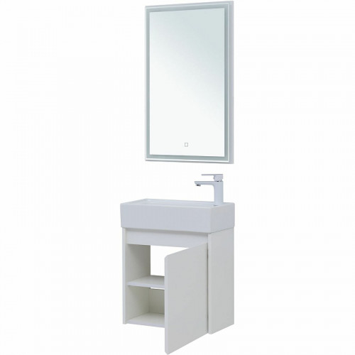 Комплект мебели для ванной Aquanet Nova Lite 50 302531 подвесной Белый глянец МДФ / ЛДСП