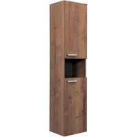 Шкаф пенал Comforty Никосия 35 00-00009554 подвесной Дуб темный МДФ / ЛДСП