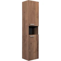 Шкаф пенал Comforty Никосия 35 00-00009554 подвесной Дуб темный МДФ / ЛДСП