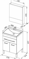 Комплект мебели для ванной Aquanet Верона 58 287657 Белый МДФ / ЛДСП