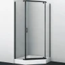 Душевой уголок WasserKRAFT Wiese 100x100 84P38 профиль Черный матовый стекло прозрачное
