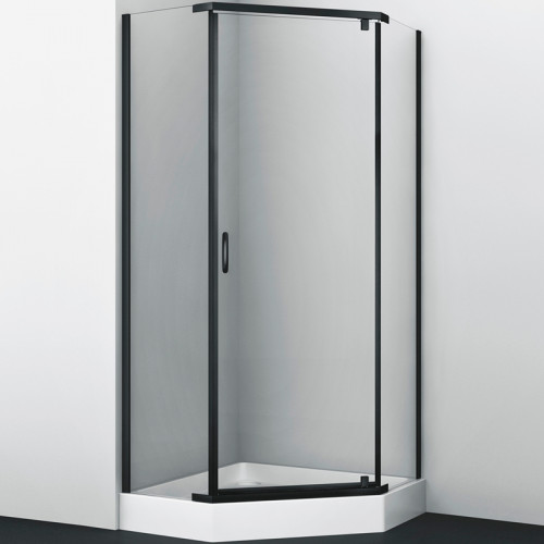 Душевой уголок WasserKRAFT Wiese 100x100 84P38 профиль Черный матовый стекло прозрачное