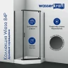 Душевой уголок WasserKRAFT Wiese 100x100 84P38 профиль Черный матовый стекло прозрачное