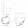 Душевой уголок WasserKRAFT Wiese 100x100 84P38 профиль Черный матовый стекло прозрачное