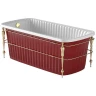 Ванна из искусственного камня Migliore Olivia Console 174x80 24268 панель Красная консоль Золото