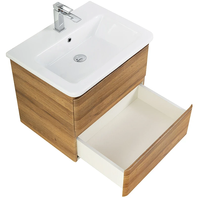 Тумба под раковину BelBagno 60 ALBANO-CER-600-2C-SO-RR подвесная Rovere Rustico МДФ / ЛДСП