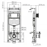 Инсталляция WasserKRAFT Alme 15TLT.010.ME.WH01 для унитаза с Белой клавишей смыва нержавеющая сталь