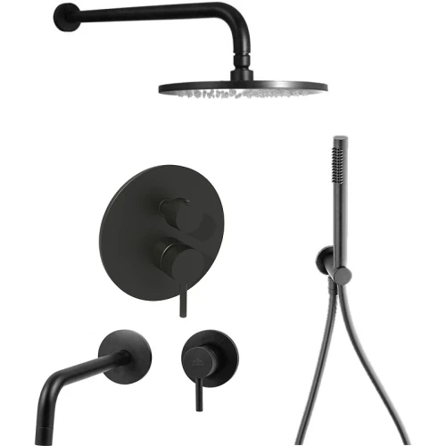 Комплект смесителей Paffoni Light KITLIG018NO006 Черный матовый латунь
