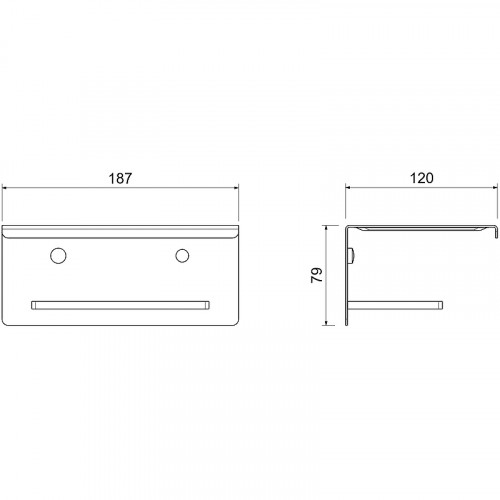 Держатель туалетной бумаги Aquatek Либра AQ4309MB с полкой Черный матовый
