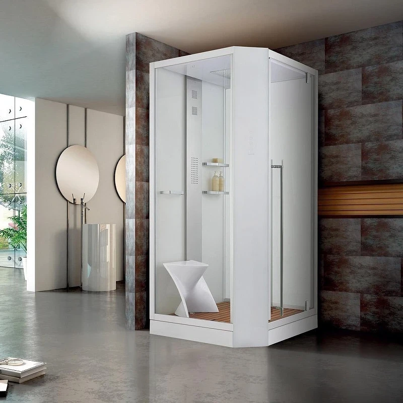 Душевая кабина Orans SR-89101LS White LH 100x100 L 89101LWLH с паром и гидромассажем