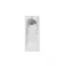 Чугунная ванна Vinsent Veron Concept 140x70 VCO1407042H/VH0012CH цвет Белый с квадратными хромированнами ручками