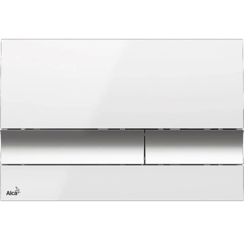 Кнопка смыва для инсталляции Alcaplast Basic M1720-1 Белая Хром глянцевый