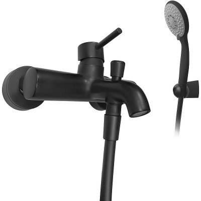 Смеситель для ванны Webert Elio EL850101560 Черный матовый латунь на стену