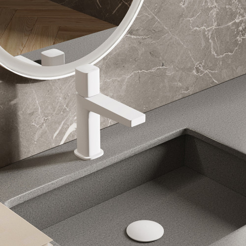 Смеситель для раковины WasserKRAFT Saale 9503 Белый матовый латунь