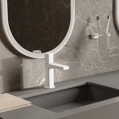 Смеситель для раковины WasserKRAFT Saale 9503 Белый матовый латунь