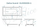 Ванна из искусственного камня Delice Scandi 180х75 DLR330030-G цвет Белый