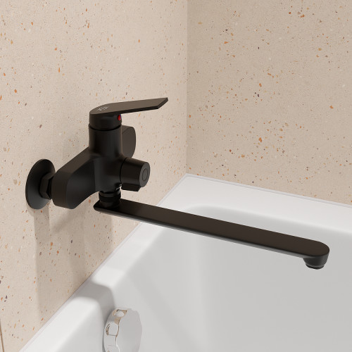 Смеситель для ванны Ростовская Мануфактура Сантехники PL7BL-006E универсальный цвет Черный