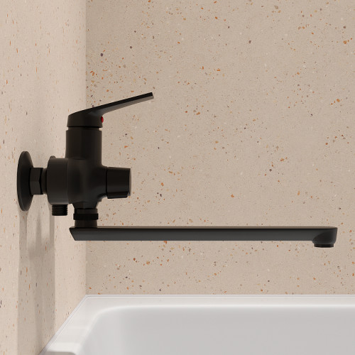 Смеситель для ванны Ростовская Мануфактура Сантехники PL7BL-006E универсальный цвет Черный