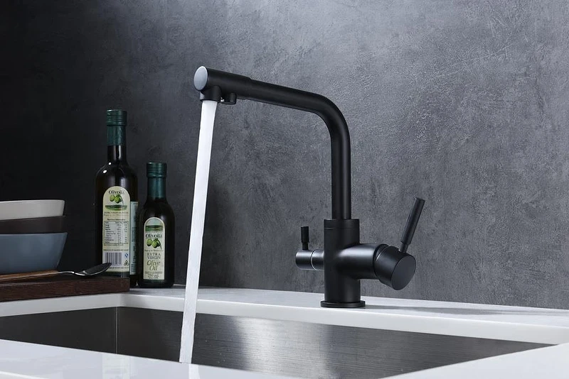 Смеситель для кухни Emar Steel ЕС - 3003N цвет Black