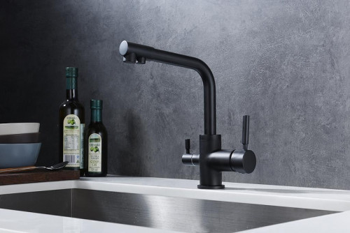 Смеситель для кухни Emar Steel ЕС - 3003N цвет Black