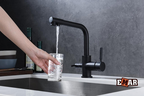 Смеситель для кухни Emar Steel ЕС - 3003N цвет Black
