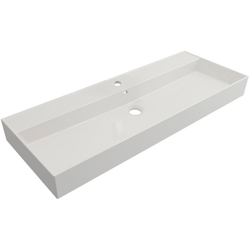 Раковина Cezares 120 CZR-MIL-120-LVB Белая фарфор накладная