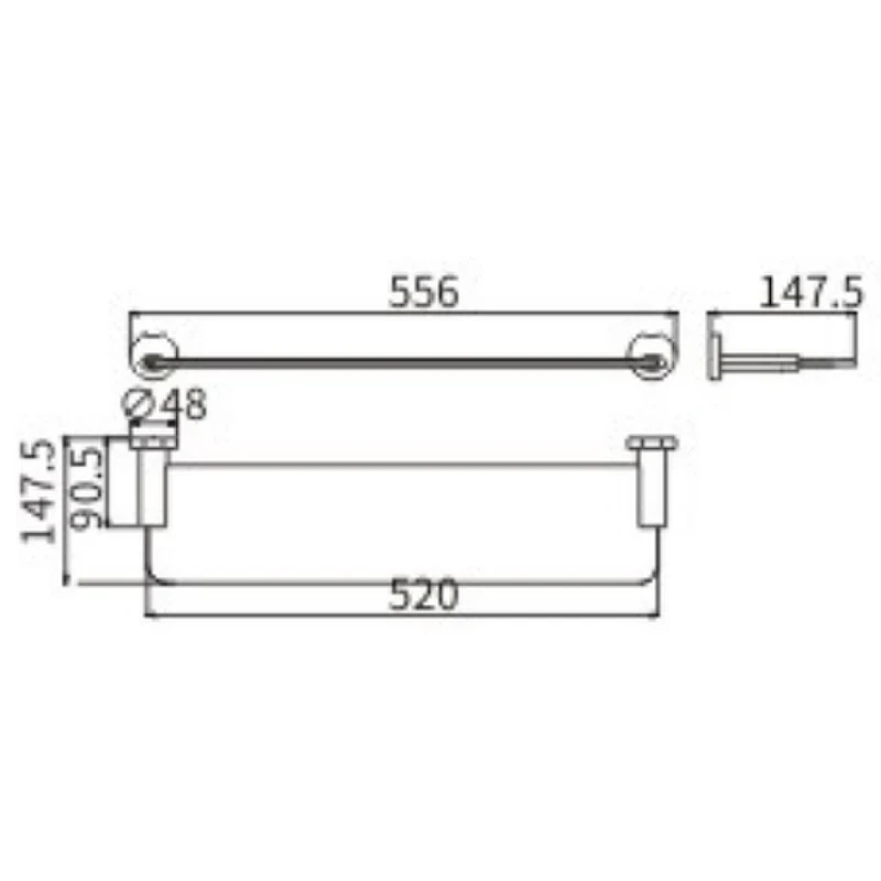 Стеклянная полка CeramaLux Loft 53911 Хром
