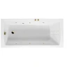 Акриловая ванна Excellent Aquaria 150x70 WAEX.AQU15.LINENANO.GL цвет Белый с гидромассажем форсунки Золото