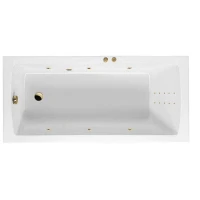 Акриловая ванна Excellent Aquaria 150x70 WAEX.AQU15.LINENANO.GL цвет Белый с гидромассажем форсунки Золото