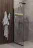 Душевая перегородка Timo TP-890/03F-8 890x1950 T08 в узком профиле Черный стекло матовое