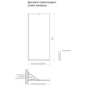 Душевая перегородка Timo TP-890/03F-8 890x1950 T08 в узком профиле Черный стекло матовое