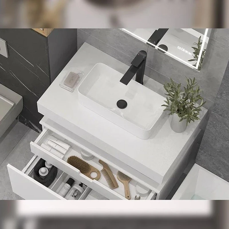 Тумба Velvex Unit 80 tp.UNI.80.2Y подвесная цвет Белый матовый