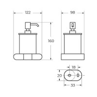 Дозатор для жидкого мыла Art&amp;Max Platino AM-E-3998-MB Черный матовый
