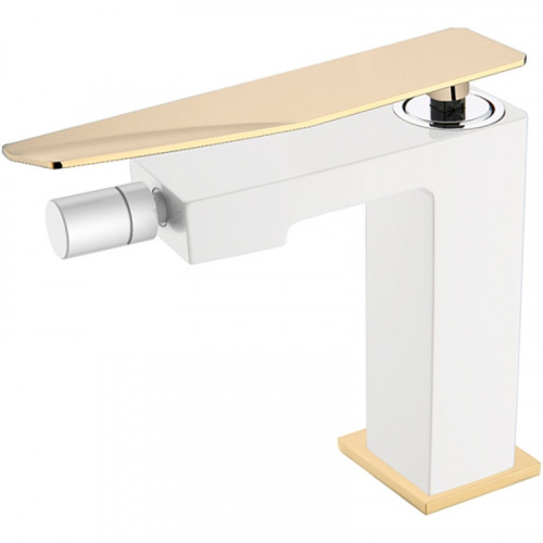 Смеситель для биде Boheme Q 146-WG.2 Белый Золото латунь