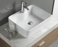Раковина CeramaLux 40 7292 Белая глянцевая фаянс накладная