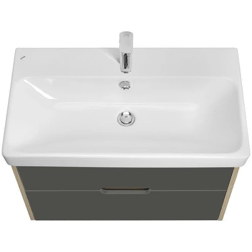 Тумба с раковиной Aquaton Оливия 80 1A283101OLUG0+Santek Адриана 80 1WH501772 подвесная цвет Грей Дуб ойстер