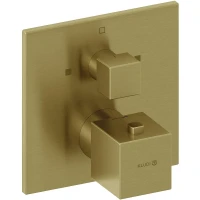Смеситель для душа Kludi Decus 54810N075 с термостатом Золото брашированное