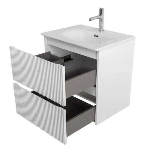 Тумба под раковину BelBagno Uno 60 UNO-600-2C-SO-BO подвесная цвет Bianco Opaco